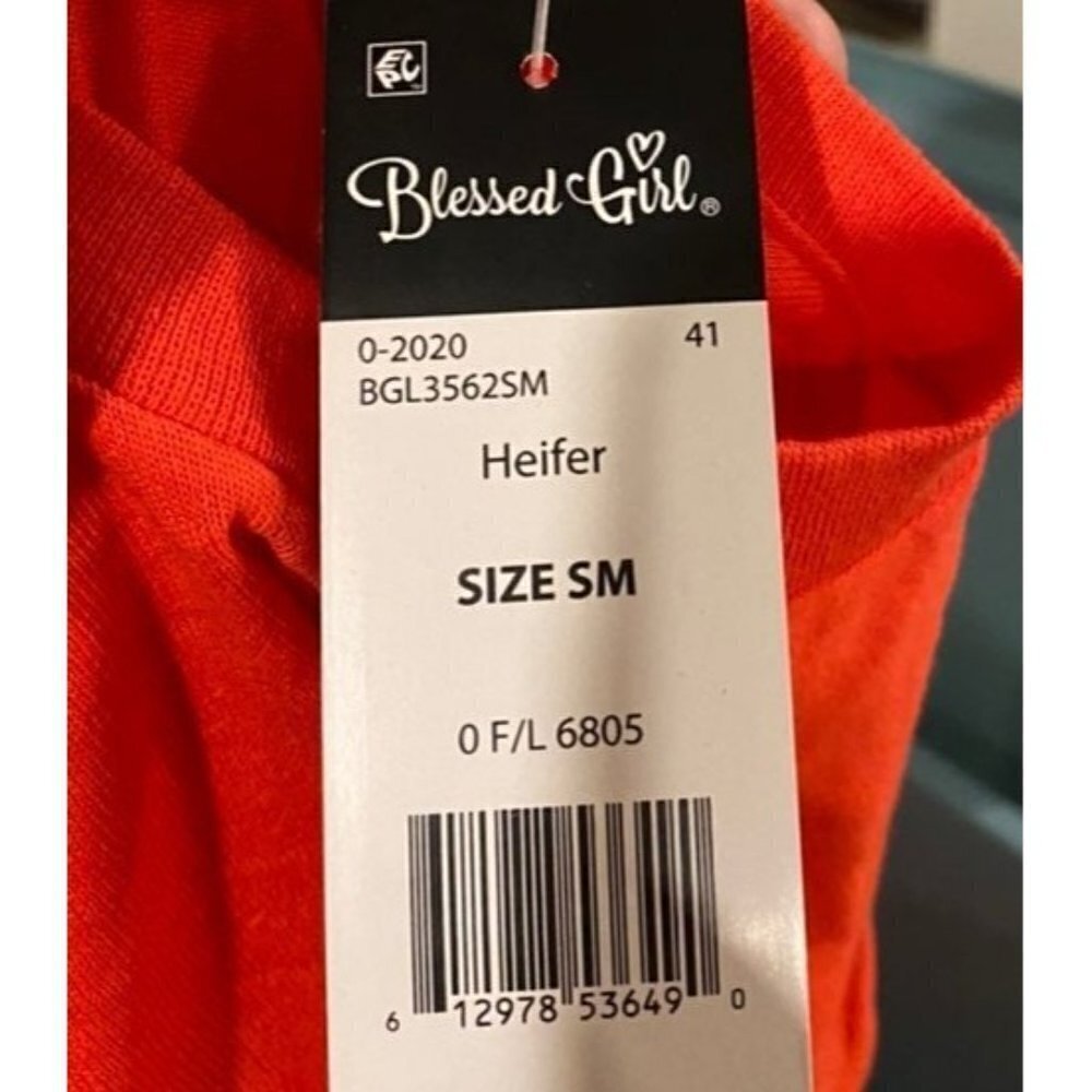 NWT Blessed Girl Bible Verse Cotton Long Sleeve Shirt Small - Picture 5 of 5